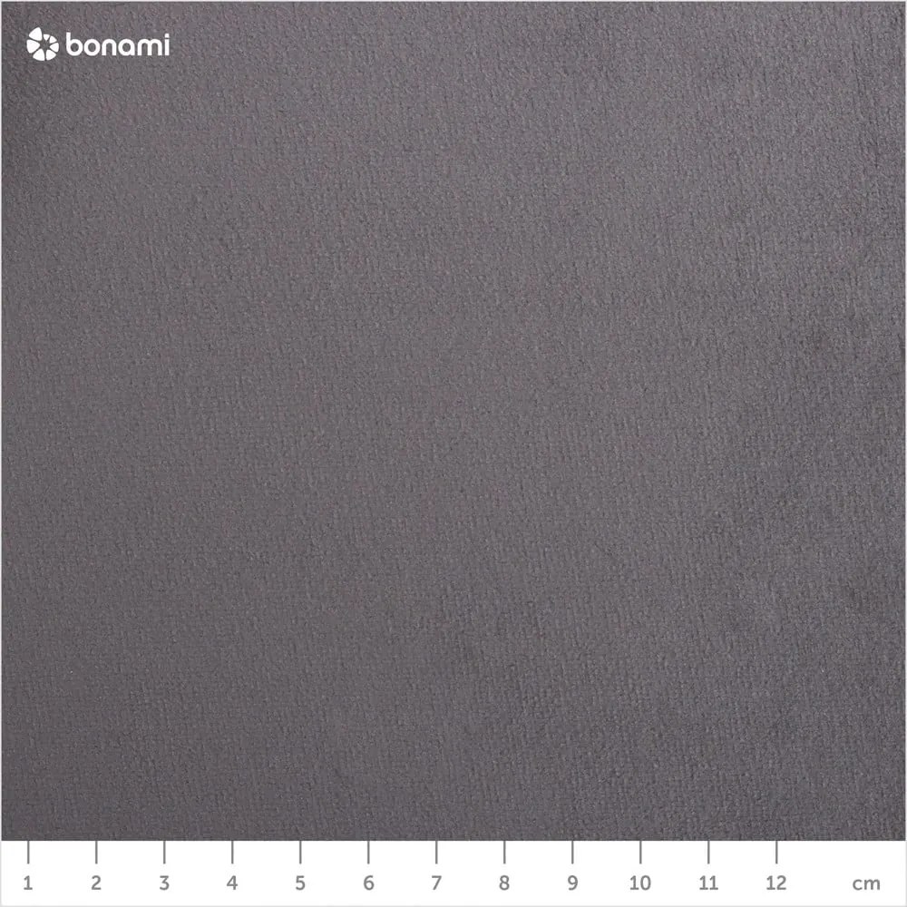 Szare aksamitne tapicerowane łóżko dwuosobowe ze schowkiem i stelażem 180x200 cm Bellis – Micadoni