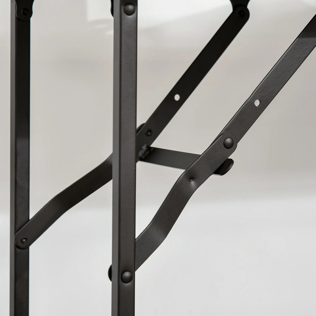 HOMCOM Wózek kuchenny wózek do serwowania z blatem regał rustykalny brąz