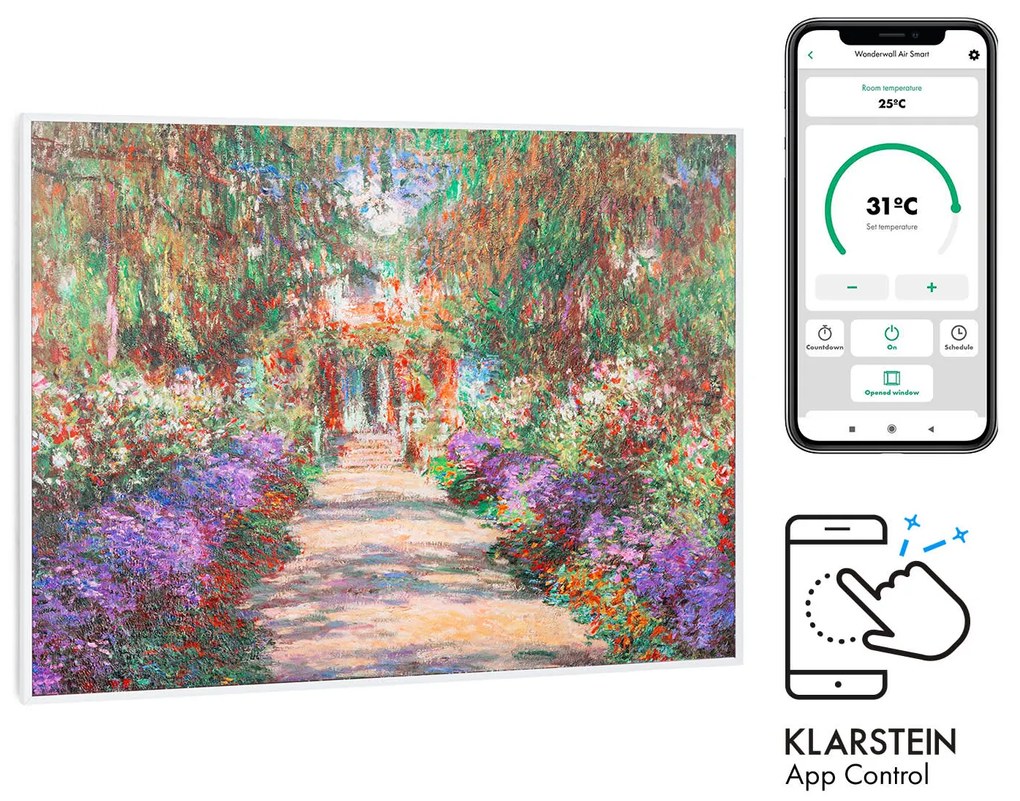 Klarstein Wonderwall Art Smart 500W 60x80cm Obraz na podczerwień Ogród