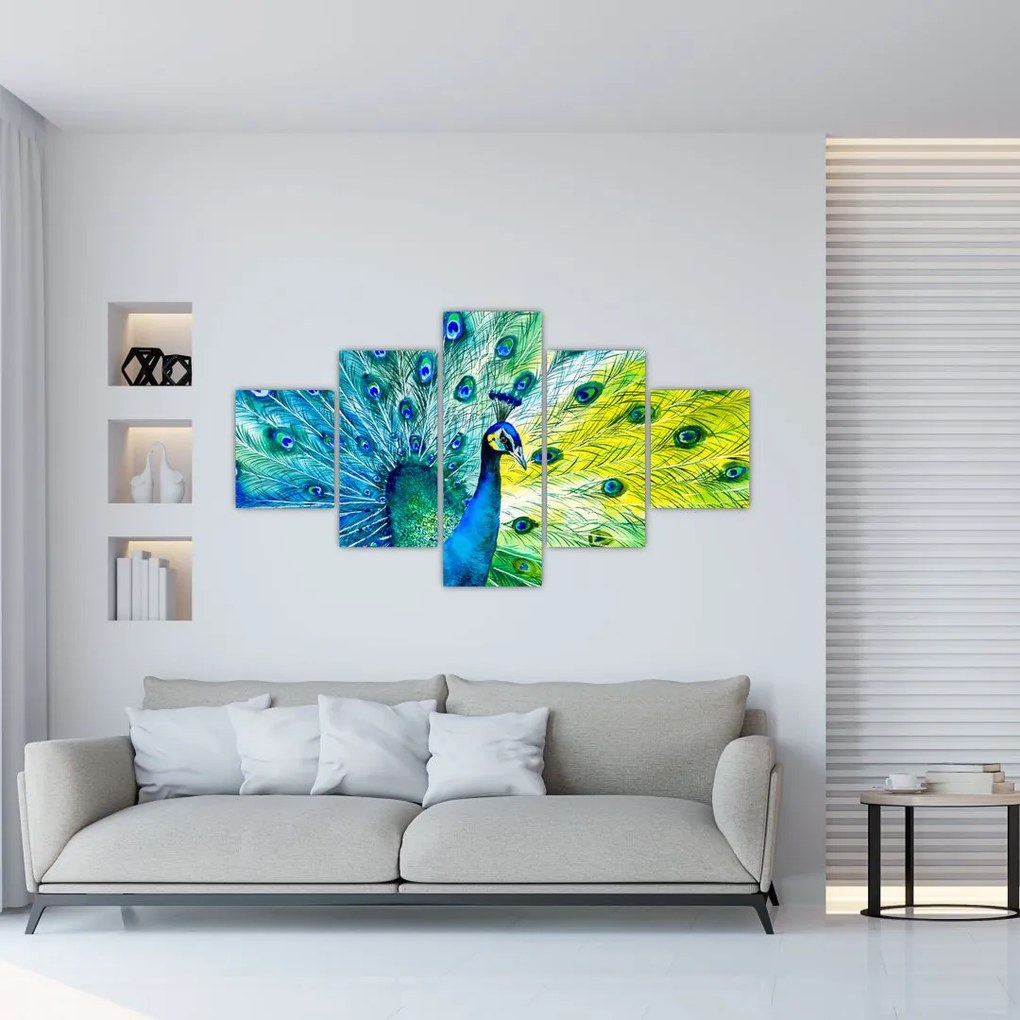 Obraz pawia (125x70 cm)