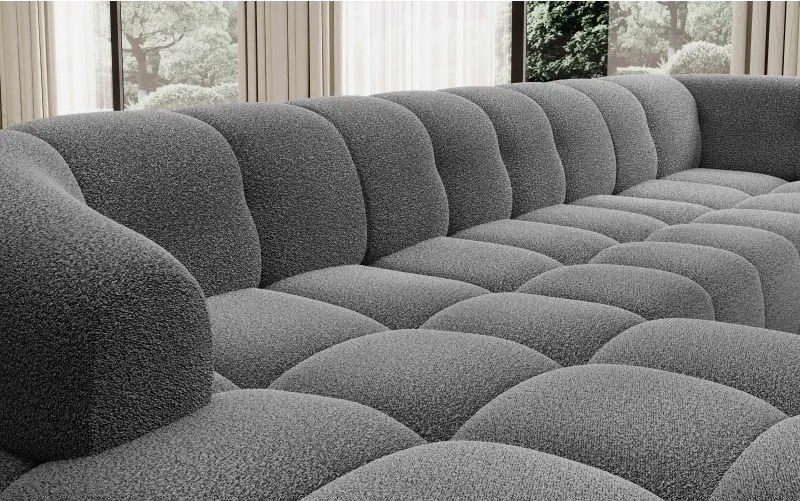 Narożnik VELPA XL Lewostronny z elektryczną regulacją siedziska w tkaninie LOOP 17 WERSAL