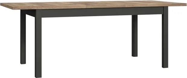 Loftowy stół jadalniany, rozkładany 160-207 cm Jokkaz 029, dąb Flagstaff/czarny