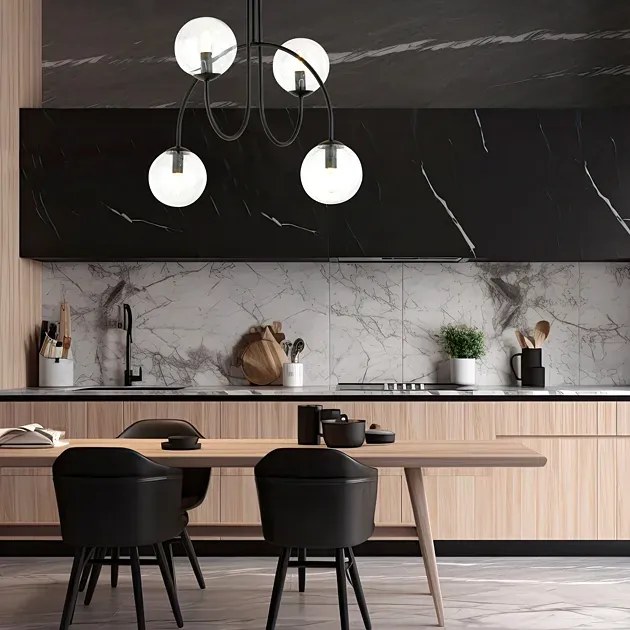 Nowoczesna lampa sufitowa z przezroczystymi kloszami - 6X D115 S1-A85