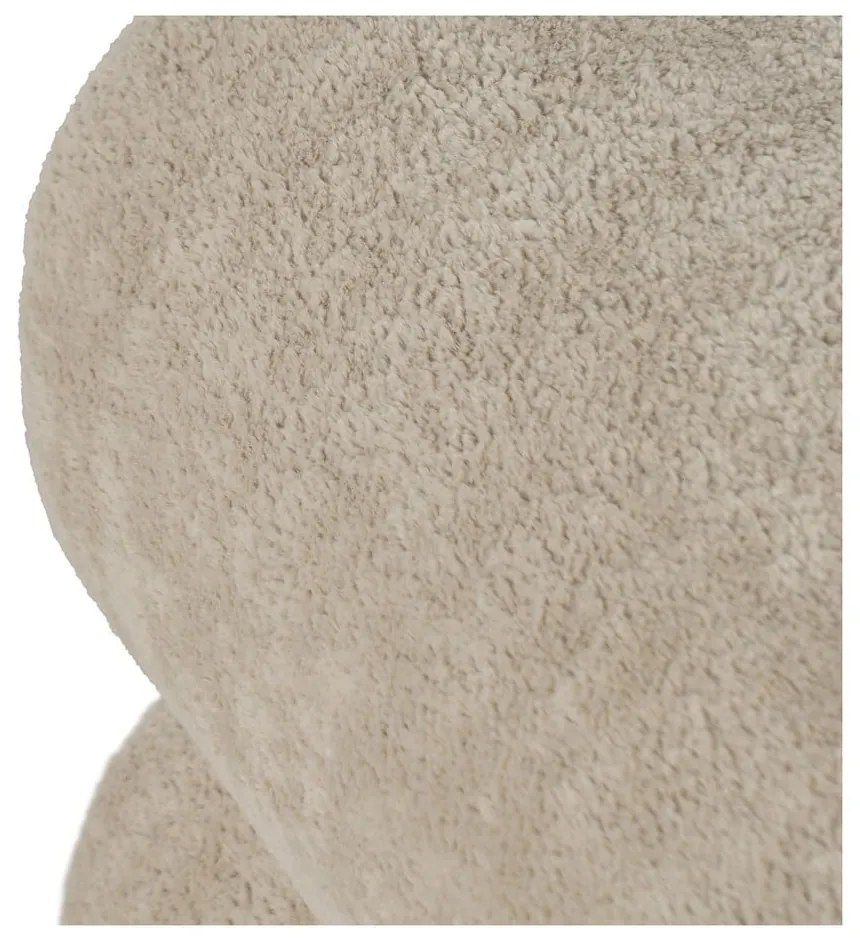 Beżowy puf z materiału bouclé – Ixia