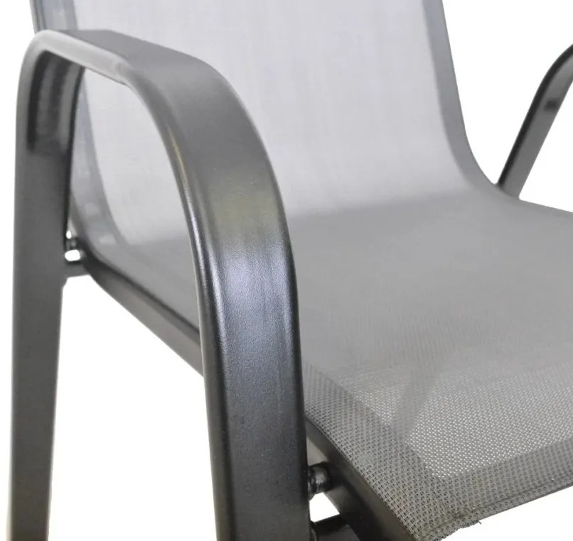 PROMOCJA Krzesła ogrodowe TAVERNO zestaw 2 szt. szare/czarne II. jakość