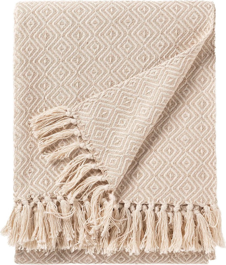 Miękki koc w kolorze beżowym Jasmin