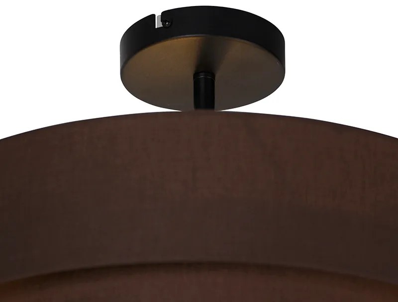 Nowoczesna lampa sufitowa brązowa 45 cm 3-światła - Drum Trio Nowoczesny Oswietlenie wewnetrzne