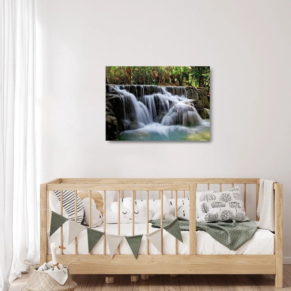 Obraz na szkle wodospadów w dżungli (70x50 cm)