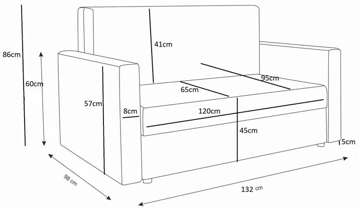 Kanapa dziecięca / młodzieżowa szara + sowy M3-N51