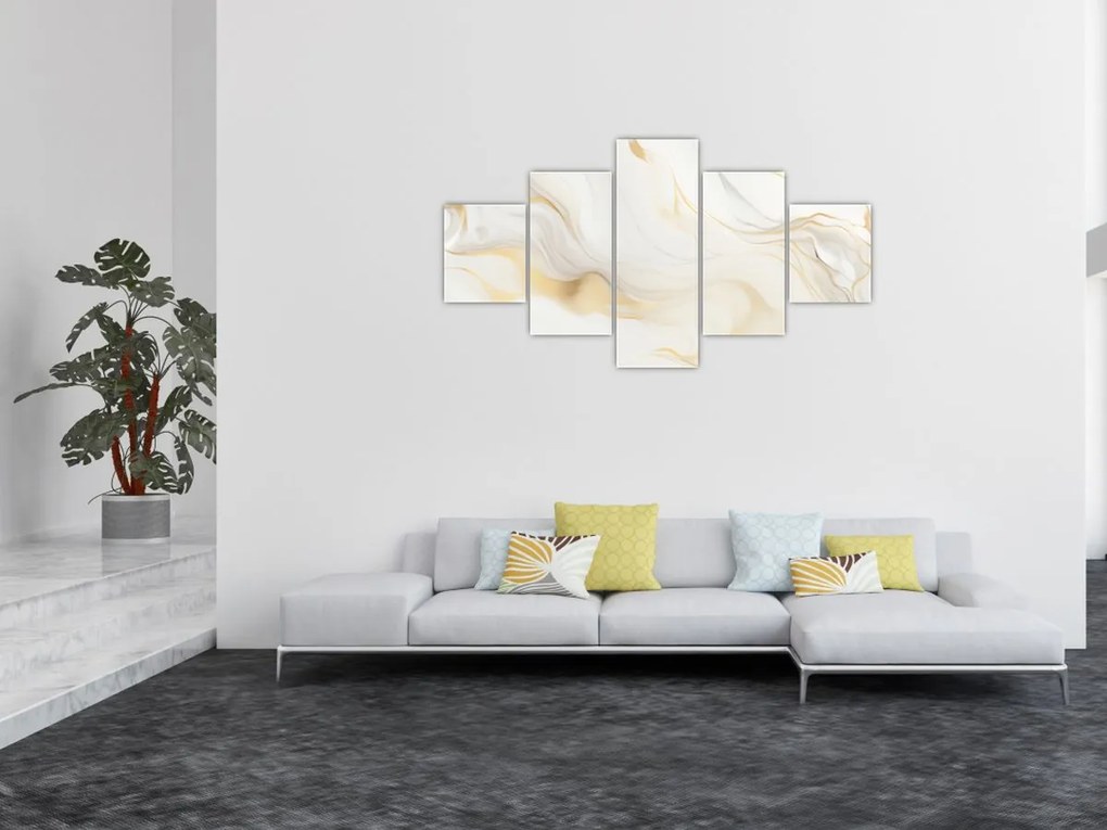 Obraz - Abstrakcja z dekoracją (125x70 cm)