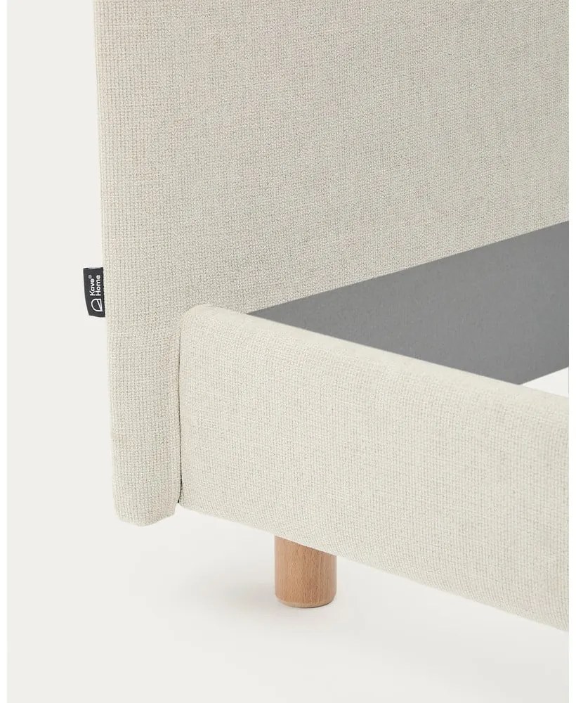 Szare tapicerowane łóżko dwuosobowe bez stelaża 180x200 cm Valma – Kave Home