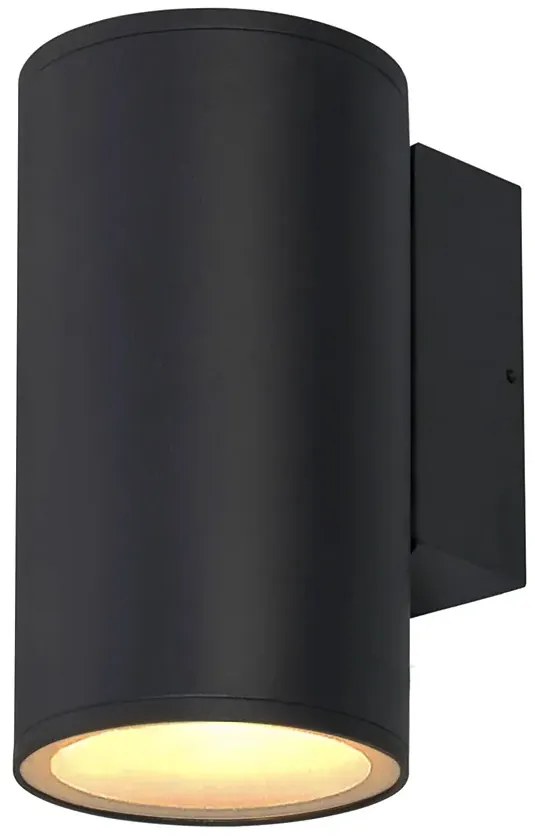 Czarny zewnętrzny kinkiet tuba - 2X D177 M0-B75