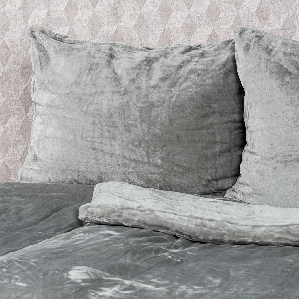 4Home pościel mikroflanela szary, 140 x 200 cm, 70 x 90 cm