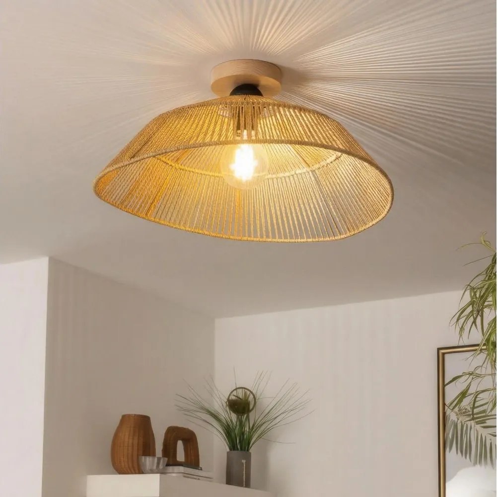 Brilagi - LED Przysufitowy żyrandol CERIA BOHO 1xE27/40W/230V śr. 50 cm brązowy/dąb