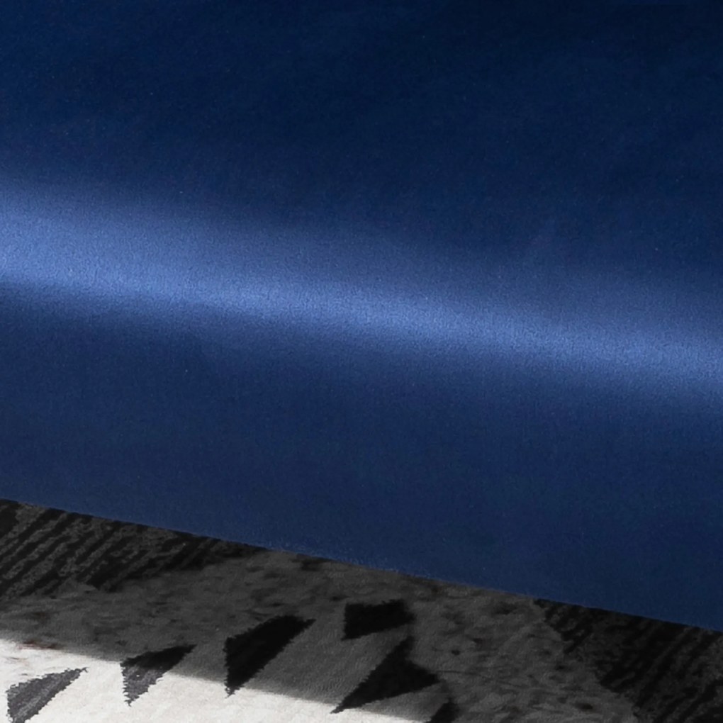 HOMCOM Sofa do Spania, 5-stopniowa Regulacja, Imitacja Zamszu, Rama Metalowa, w zestawie Poduszki, Granatowa