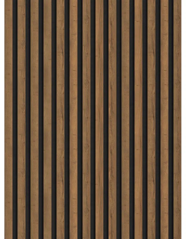 Mexen Lam-F lamele ścienne akustyczne 275 x 31,5 cm, filc 6 mm, Dąb Mocca - S105-275317-2812-074