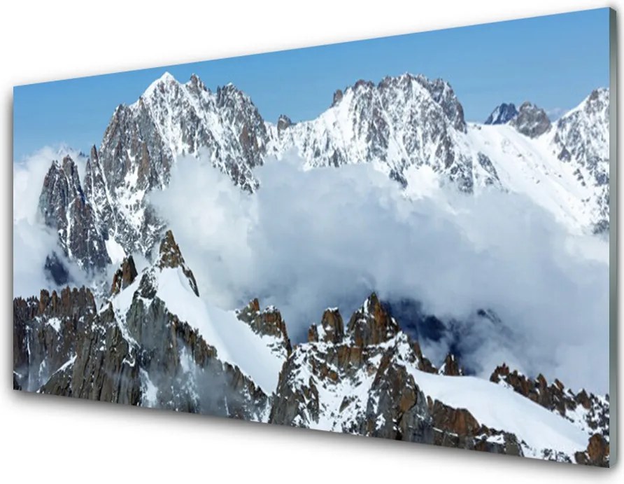 Szkło Ozdobne do Kuchni Majestatyczne Szczyty Górskie