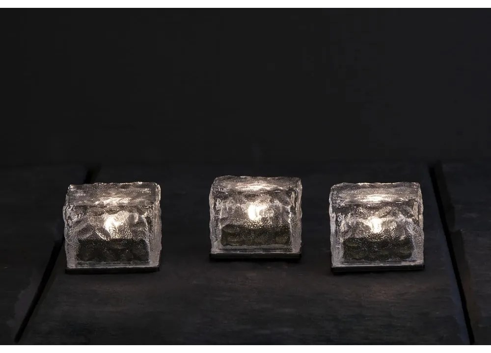 Zewnętrzne świeczki solarne LED zestaw 3 szt. (wysokość 5,5 cm) Icecube – Star Trading