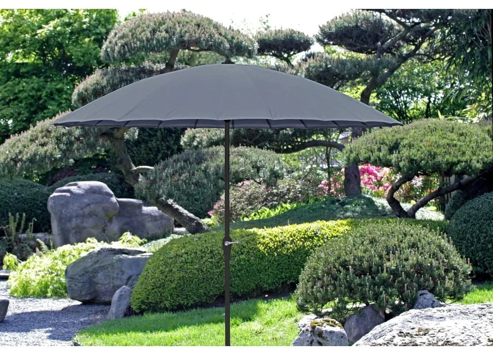 Szary parasol ogrodowy ø 260 cm – Garden Pleasure