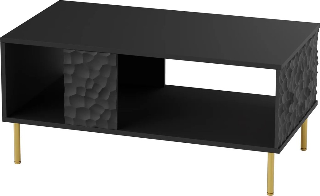 Czarna ława z elementami 3D Bullet