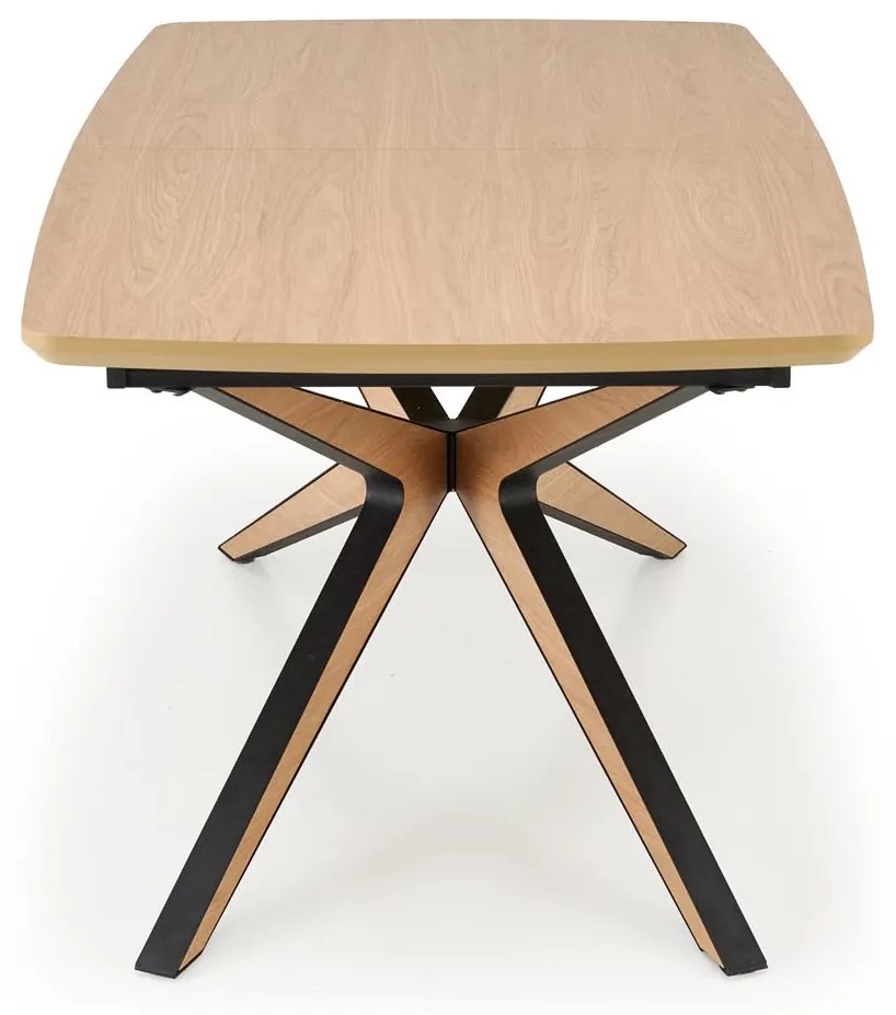 Stół do jadalni rozkładany MDF naturalny 160-220/90/76 cm JAMES