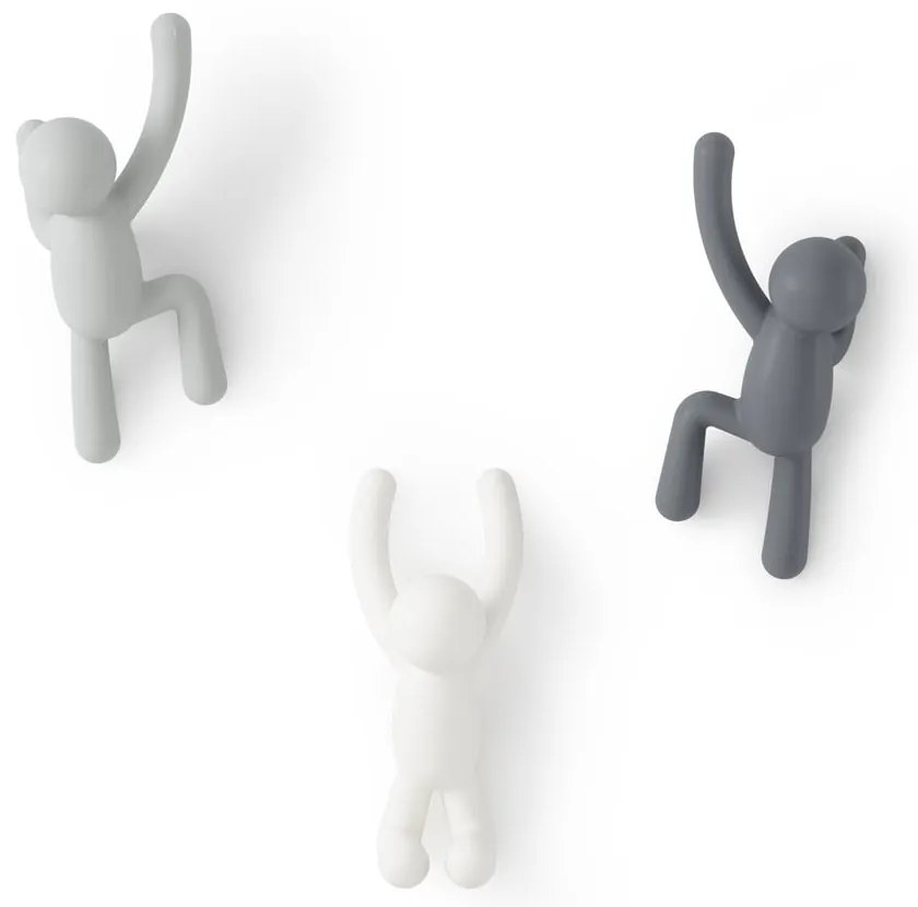 Ścienne plastikowe haczyki zestaw 3 szt. Buddy – Umbra