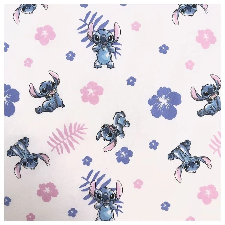 Jasnoróżowa bawełniana pościel dziecięca jednoosobowa 140x200 cm Lilo &amp; Stitch "Pink" – Jerry Fabrics