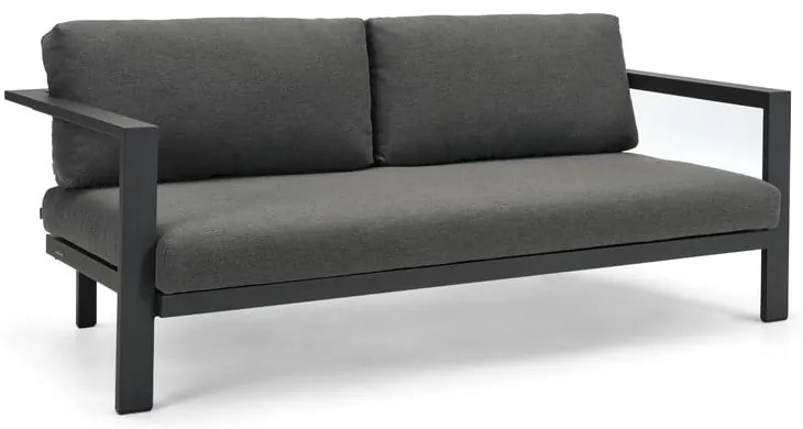 Ciemnoszara aluminiowa sofa ogrodowa Cubic – Diphano