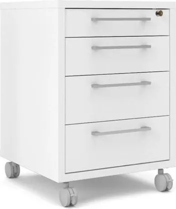 Kontenerek 4-szufladowy na kółkach Prima 4 biały