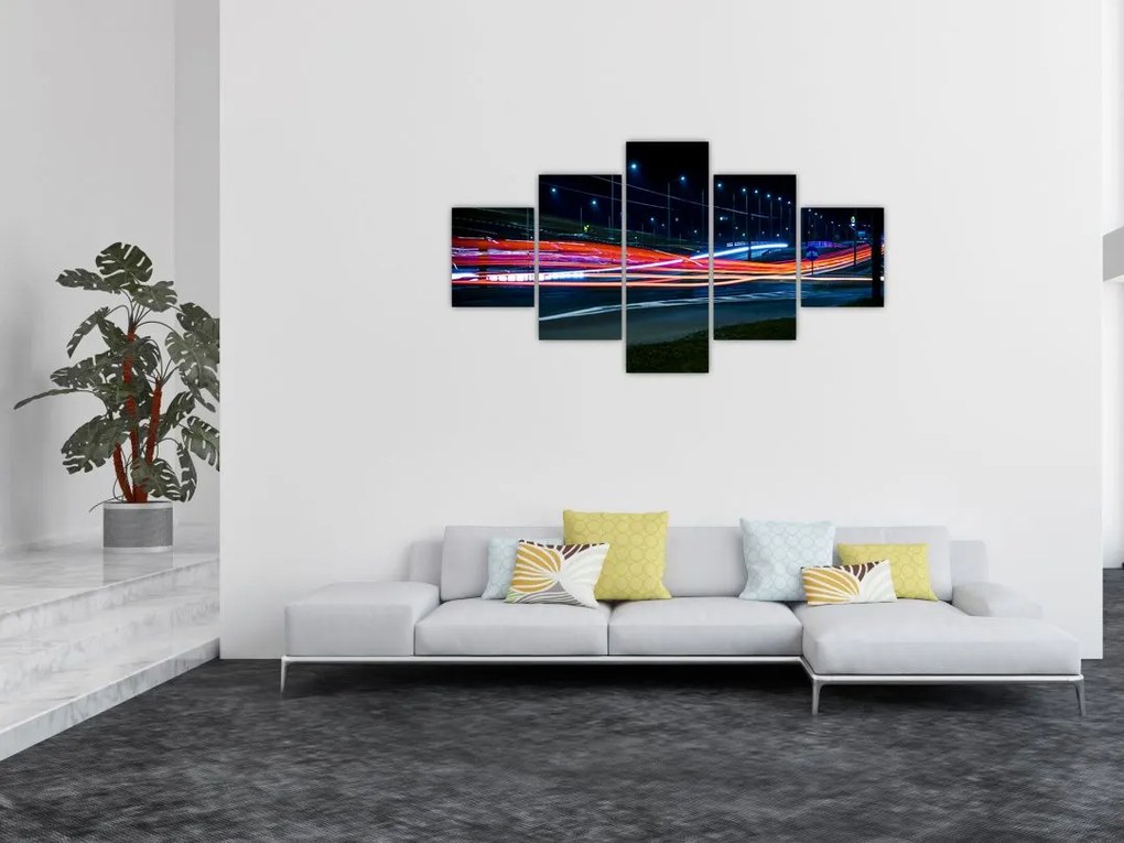 Obraz miasto nocą (125x70 cm)