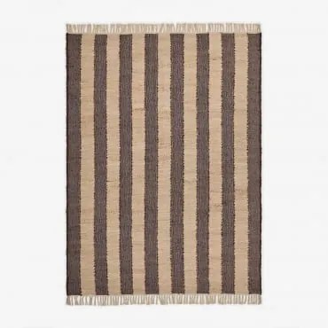 Prostokątny Dywan Z Juty I Bawełny Serilda Brązowy Coffee & 300 X 200 Cm - Sklum