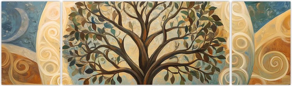 Obraz – Drzewo życia i spirale (170x50 cm)