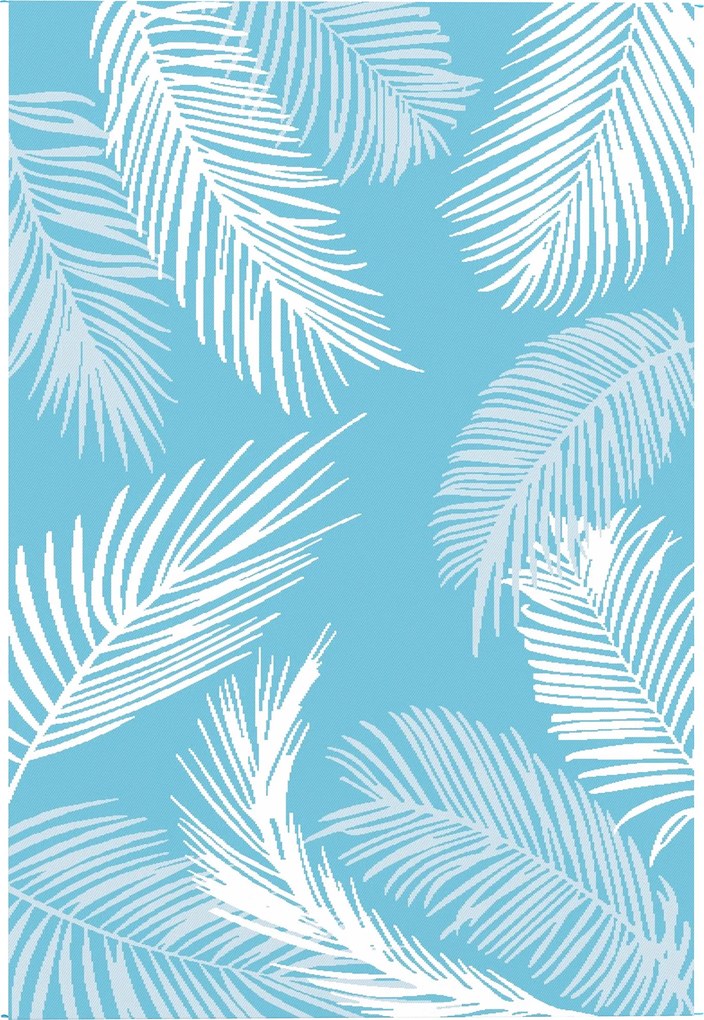 Outsunny Dywan Ogrodowy Odwracalny Wytrzymały Odporny na Warunki Atmosferyczne z Torbą Transportową i Mocowaniami 274 x 182 cm Jasnoniebieski + Biały | Aosom PL