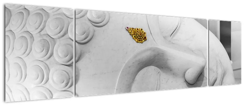 Obraz - Biały Budda (170x50 cm)