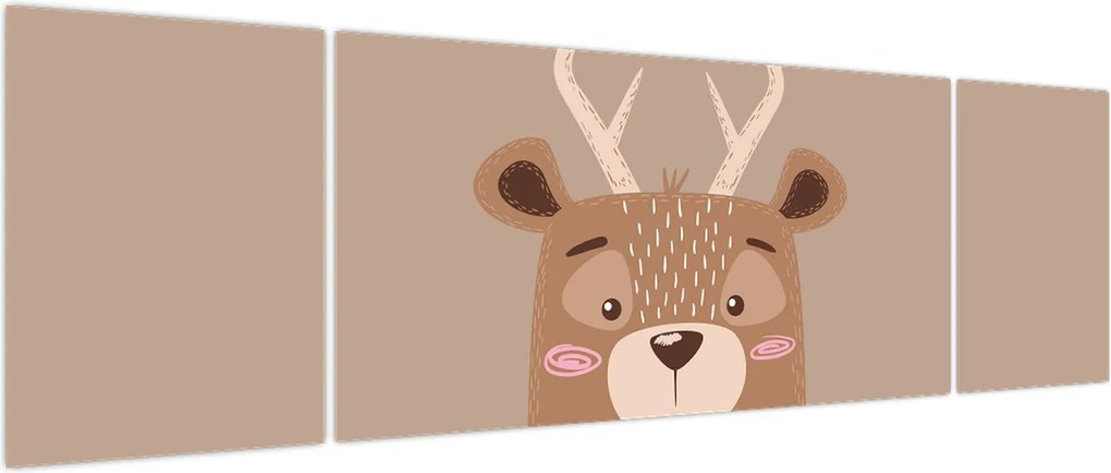 Obraz - Jeleń w koszuli w paski (170x50 cm)