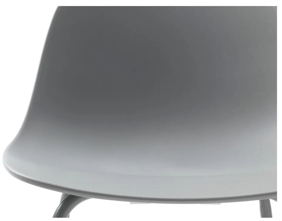 Szary plastikowy hoker (wysokość siedziska 67,5 cm) Whitby – Unique Furniture