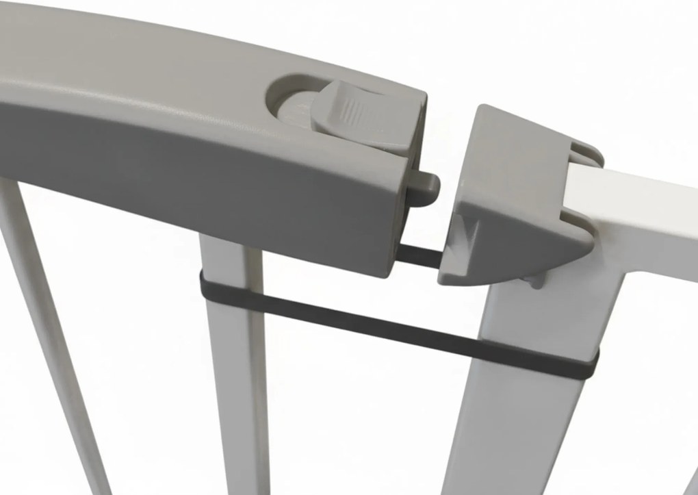 Bramka barierka zabezpieczająca na schody i drzwi biała