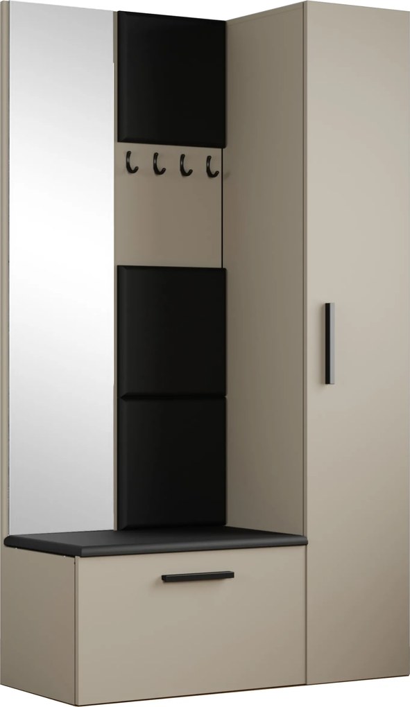 Masseno Garderoba MODULO 120,6/204/40 cm do Przedpokoju Nowoczesna Kaszmir