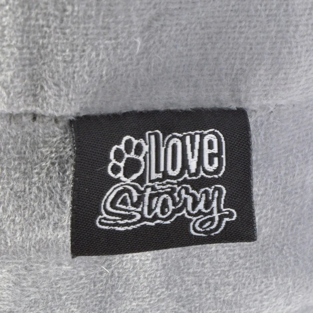 Szara budka dla kota 38x35 cm – Love Story