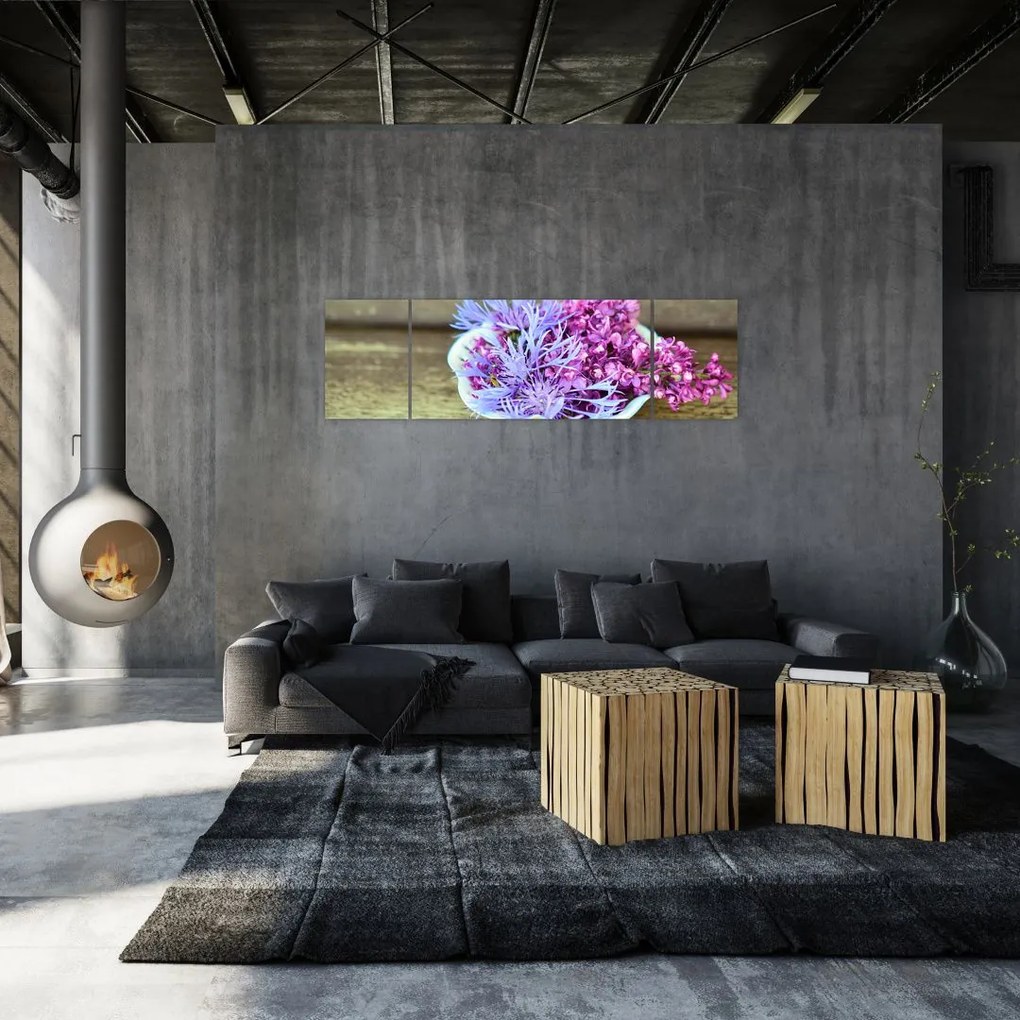 Obraz - fioletowa roślina (170x50 cm)