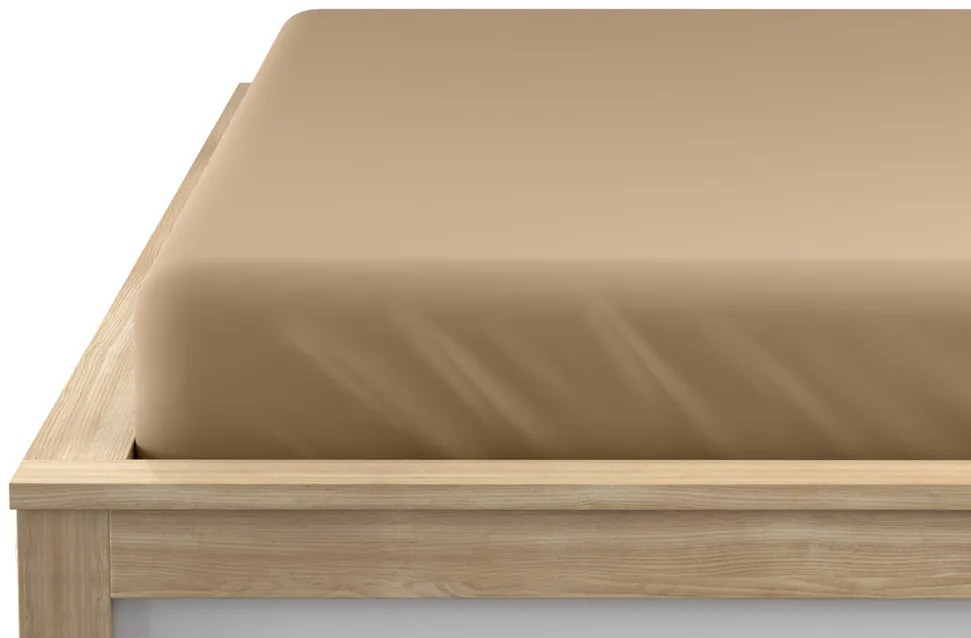 PrzytulneMieszkanie.pl Prześcieradło jersey EXCLUSIVE beżowe 90 x 200 cm