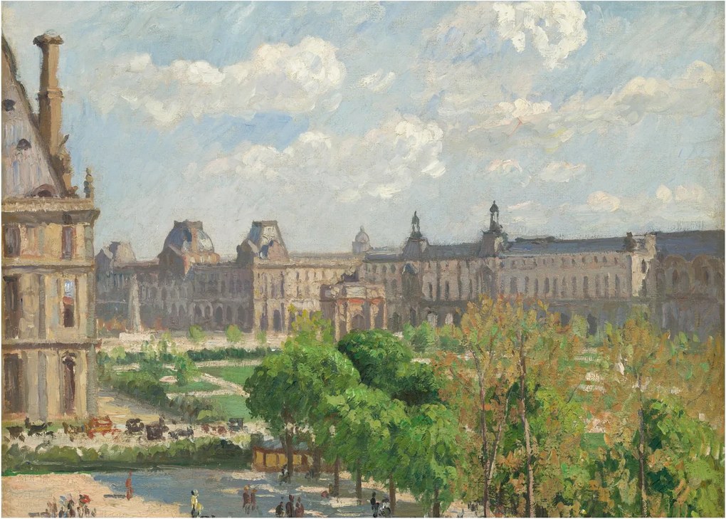 Obraz na szkle - Camille Pissarro, Place du Carrousel, Paris, reprodukcje (70x50 cm)