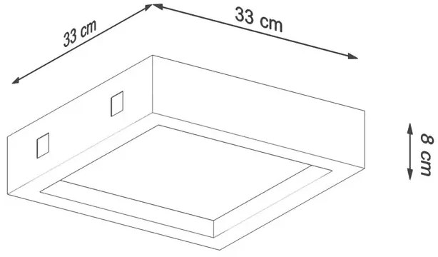 Kwadratowy plafon betonowy loft - 5X S182 B9-A40