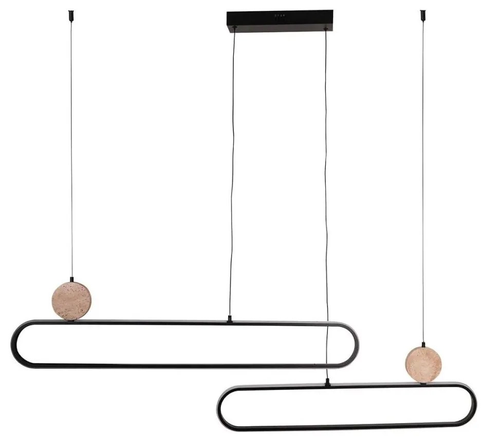 LED Żyrandol na lince FLORENTYNA LED/48W/230V 4000K czarny/beżowy