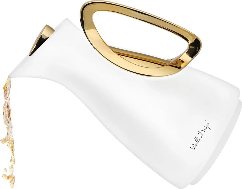 Termos w biało-złotym kolorze 1 l Alessia – Vialli Design