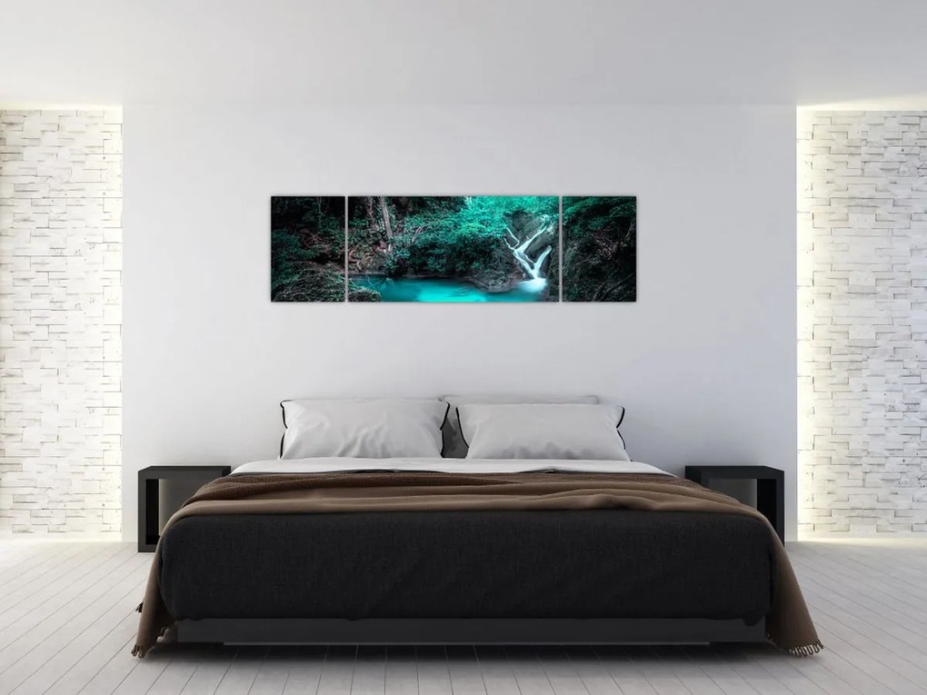 Obraz - Turkusowe jezioro (170x50 cm)