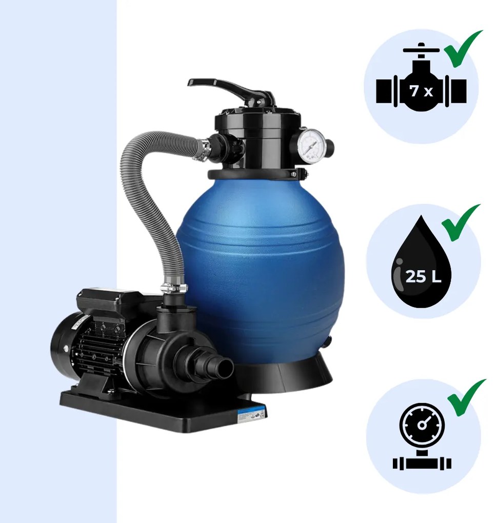 Jurhan Filtr piaskowy do basenu AQUA, 10 200 l/h, niebieska