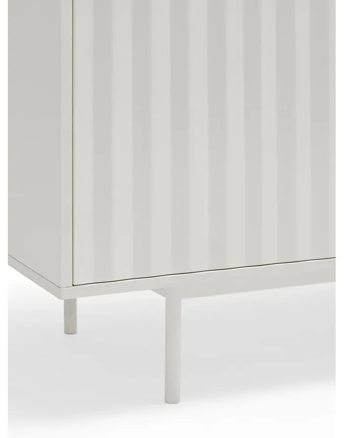 Biało-naturalna niska komoda w dekorze dębu 159x80 cm Sierra – Teulat