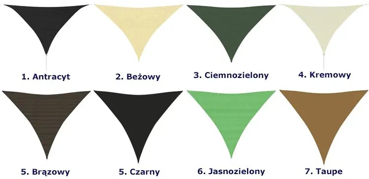 Trójkątny żagiel zacieniający do ogrodu taupe X S2-B65