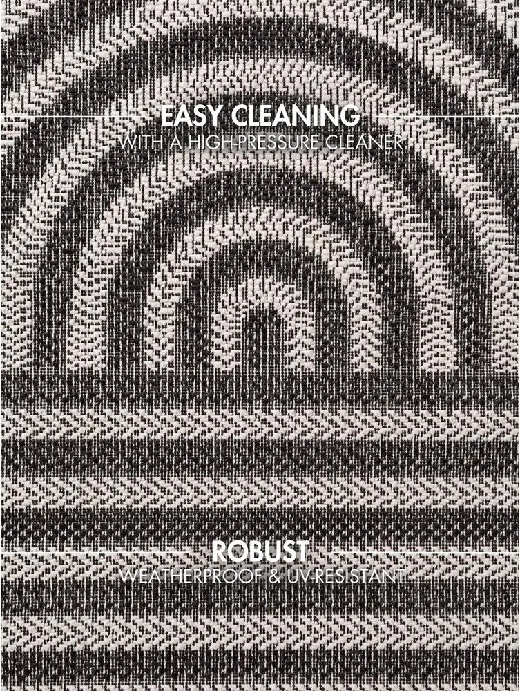 Czarno-kremowy dywan odpowiedni na zewnątrz 160x230 cm Haringey Woodfield – Ted Baker